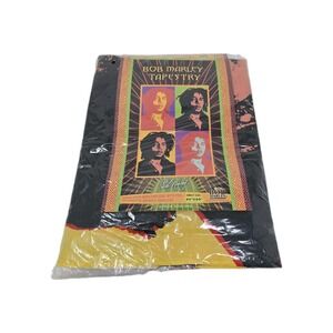 Bob Marley Tapestry 60"x90" Grid Faces Wall Hanging 2008 Funky‎ People New